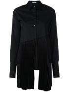 Tome Pleated Panel Shirt - Black