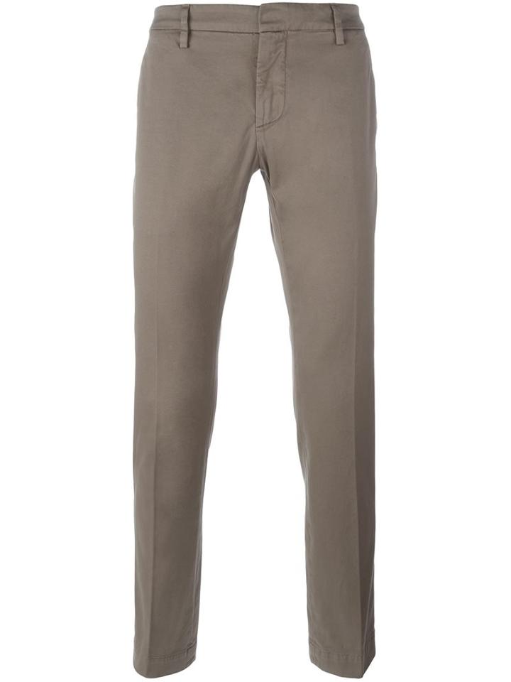 Dondup Straight Chino Trousers, Men's, Size: 36/34, Nude/neutrals, Cotton/spandex/elastane