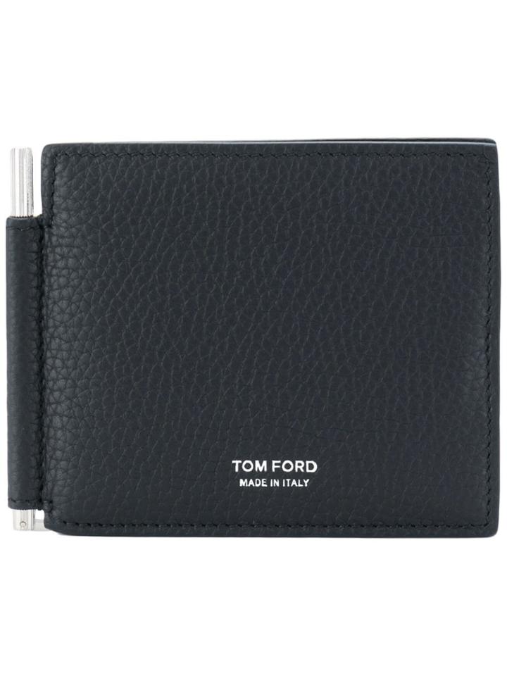 Tom Ford Embossed Logo Wallet - Blue