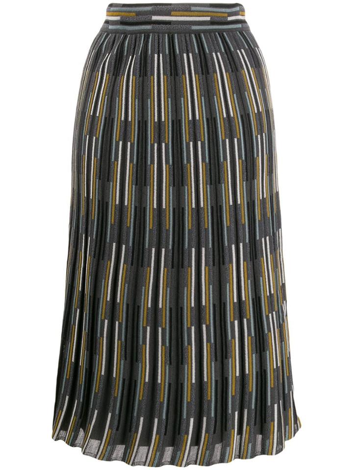 M Missoni Intarsia Knit Skirt - Grey