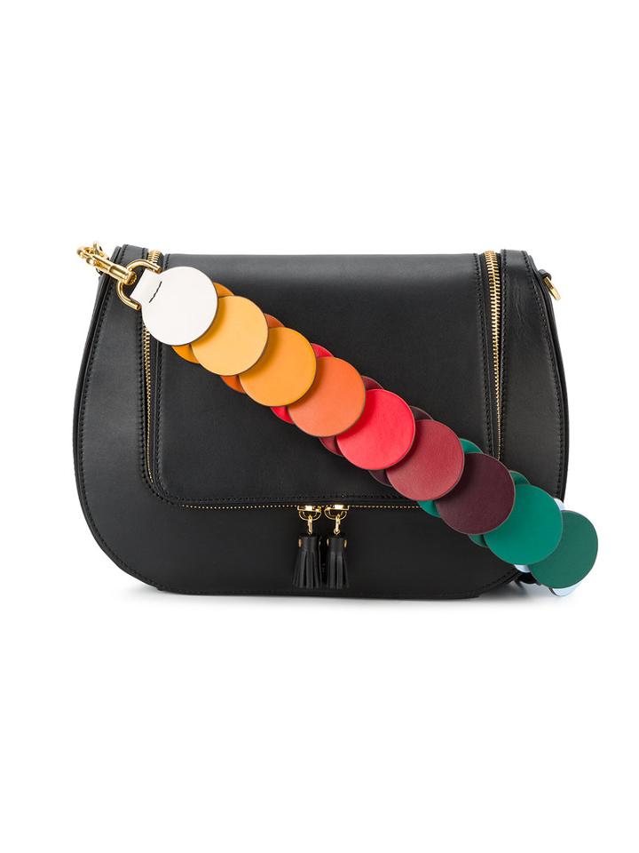Anya Hindmarch - 'vere' Circle Link Shoulder Bag - Women - Cotton/leather - One Size, Women's, Black, Cotton/leather