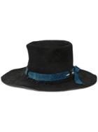 Nick Fouquet Chimaya Warrior Hat With Denim Ribbon - Black