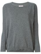 Liska Cashmere Crew Neck Sweater, Women's, Size: Xl, Grey, Cashmere
