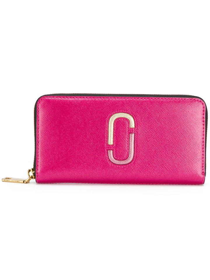 Marc Jacobs Snapshot Continental Wallet - Pink & Purple