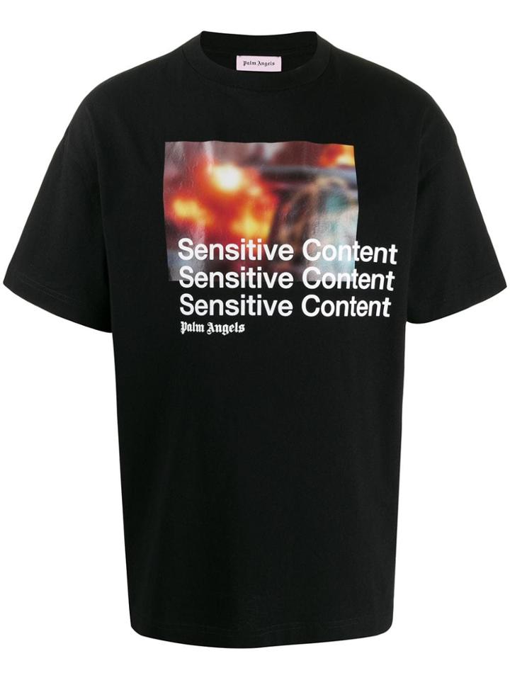 Palm Angels 'sensitive Content' T-shirt - Black