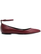 Tom Ford Ankle Strap Ballerinas - Red