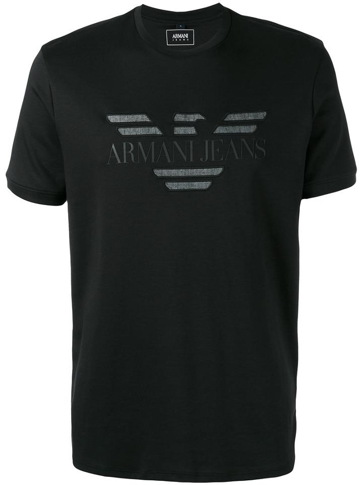 Armani Jeans - Printed Logo T-shirt - Men - Cotton - S, Black, Cotton