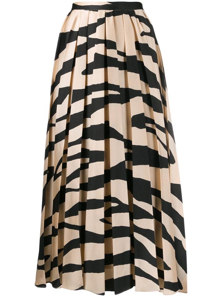 Erika Cavallini Zebra Print Midi Skirt - Neutrals