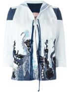Antonio Marras Embroidered Jacket, Women's, Size: 42, White, Cotton/polyester/glass