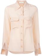 Chloé Cuff Slit Blouse, Women's, Size: 40, Silk