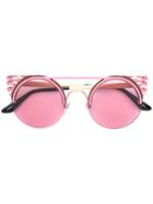 Bulgari Enamelled Cat Eye Sunglasses - Pink & Purple