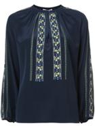 Vanessa Bruno Floral Embroidered Panels Blouse - Blue