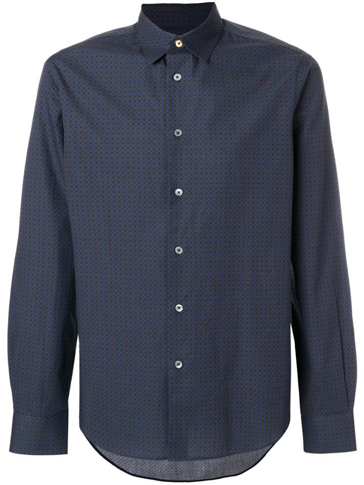 Paul Smith Geometric Pattern Shirt - Blue