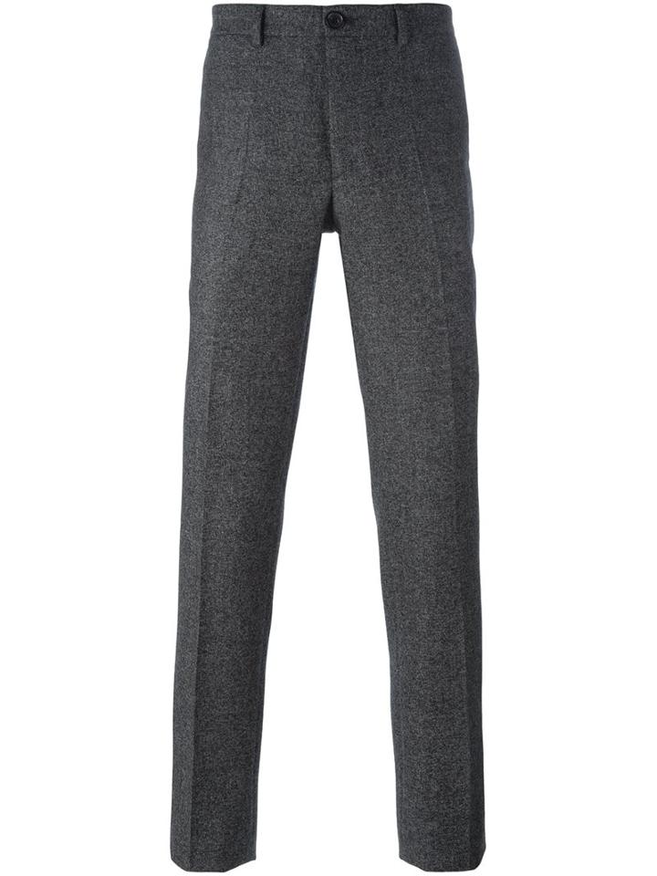 Ps By Paul Smith Straight Tailored Trousers, Men's, Size: 32, Grey, Acetate/viscose/wool
