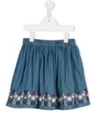 Missoni Kids Embroidered Hem Denim Skirt, Girl's, Size: 6 Yrs, Blue