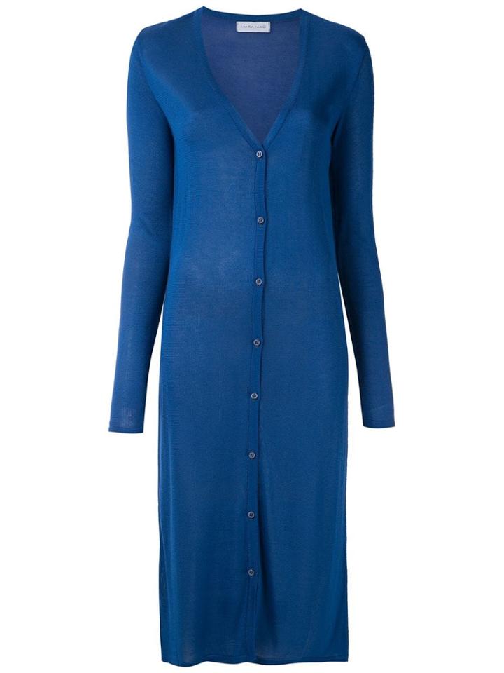 Mara Mac Knit Maxi Cardigan - Blue