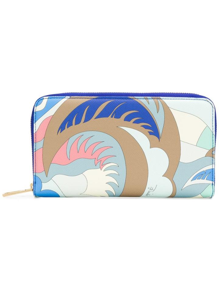Emilio Pucci All-around Zip Wallet - Blue