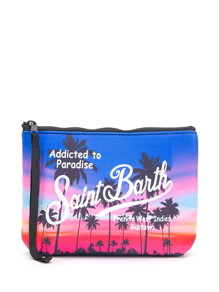 Mc2 Saint Barth Tropical Print Pouch - Blue