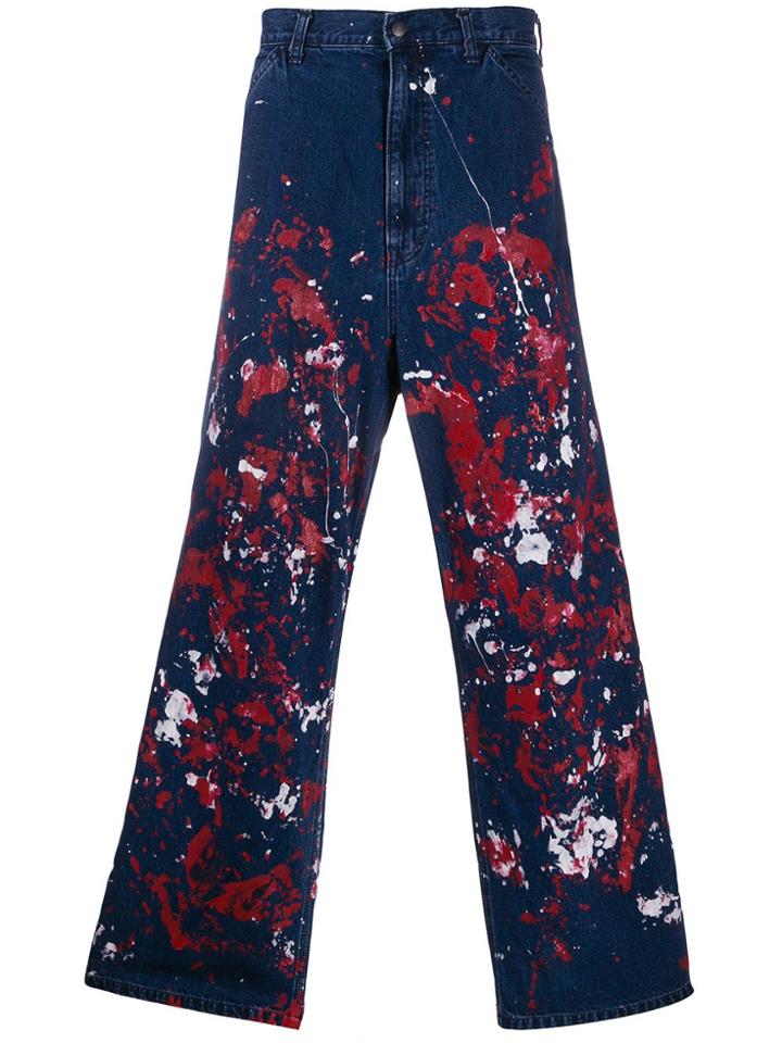 Needles Paint Splash Detail Jeans - Blue