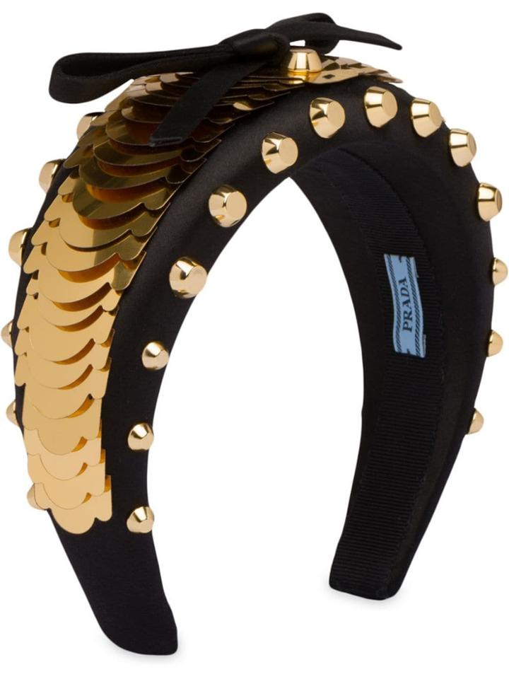 Prada Embellished Headband - Black
