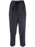Knott Bow Tie Tailored Trousers - Blue