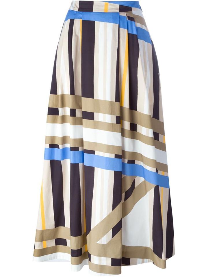 Msgm Printed A-line Maxi Skirt, Women's, Size: 40, Cotton