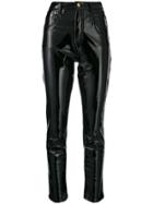 Chiara Ferragni Textured Skinny Fit Trousers - Black
