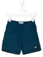 Stone Island Junior - Logo Patch Swim Shorts - Kids - Polyamide-8 - 6 Yrs, Blue