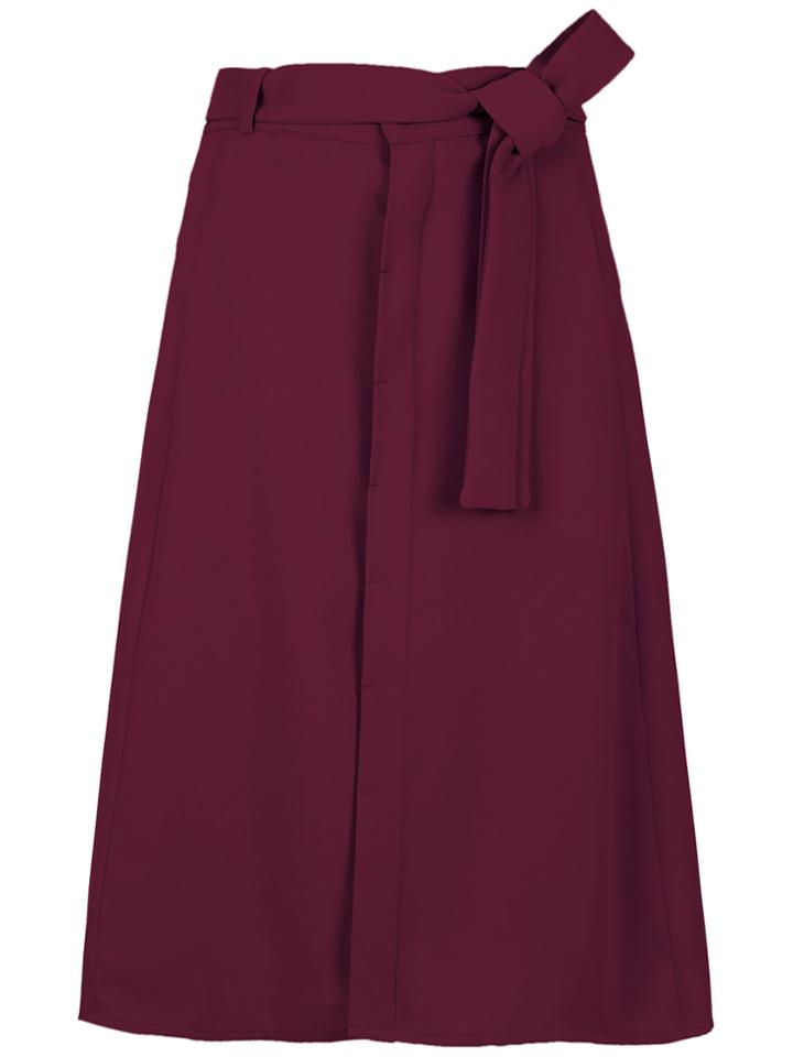 Egrey Drawstring Midi Skirt - Pink & Purple