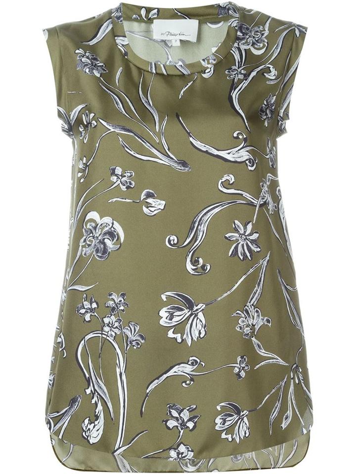 3.1 Phillip Lim Botanical Print Tank Top