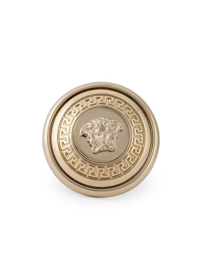 Versace Medusa Relief Ring, Women's, Size: 17, Metallic, Metal Other