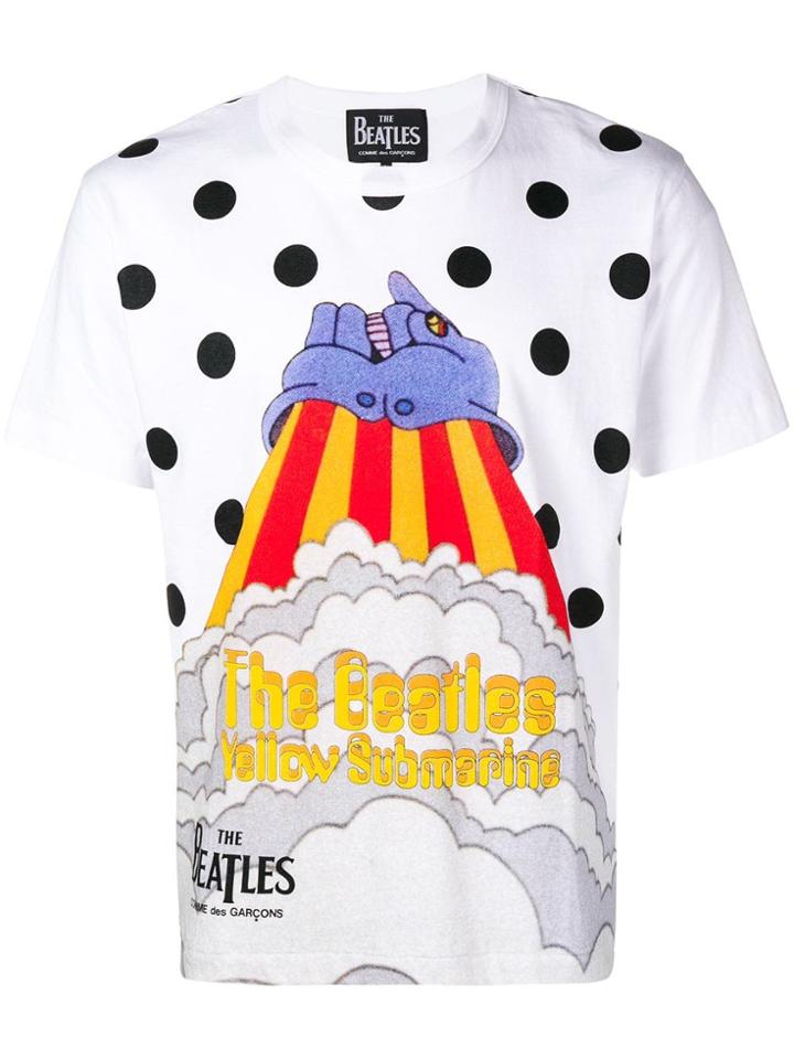 The Beatles X Comme Des Garçons Yellow Submarine Print T-shirt - White