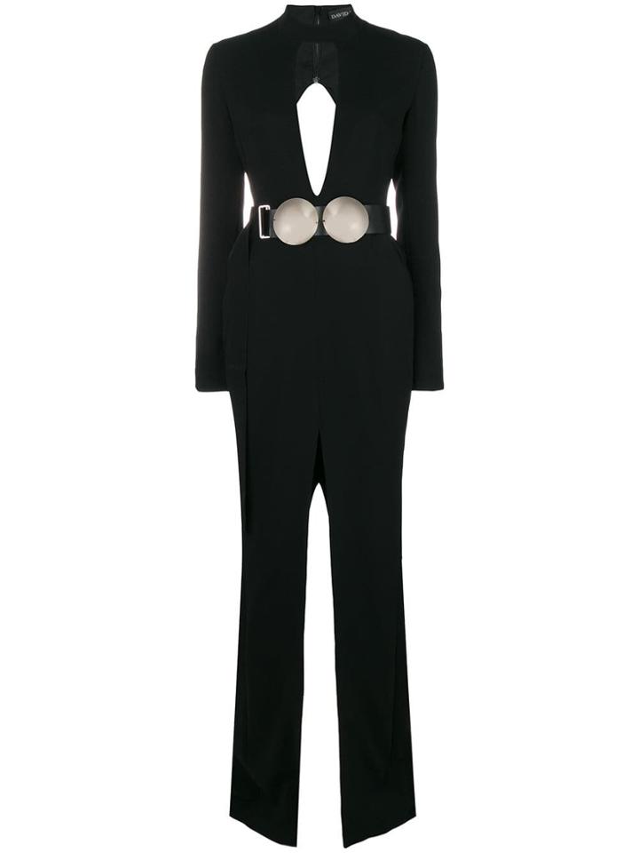 David Koma Cut-off Long Dress - Black