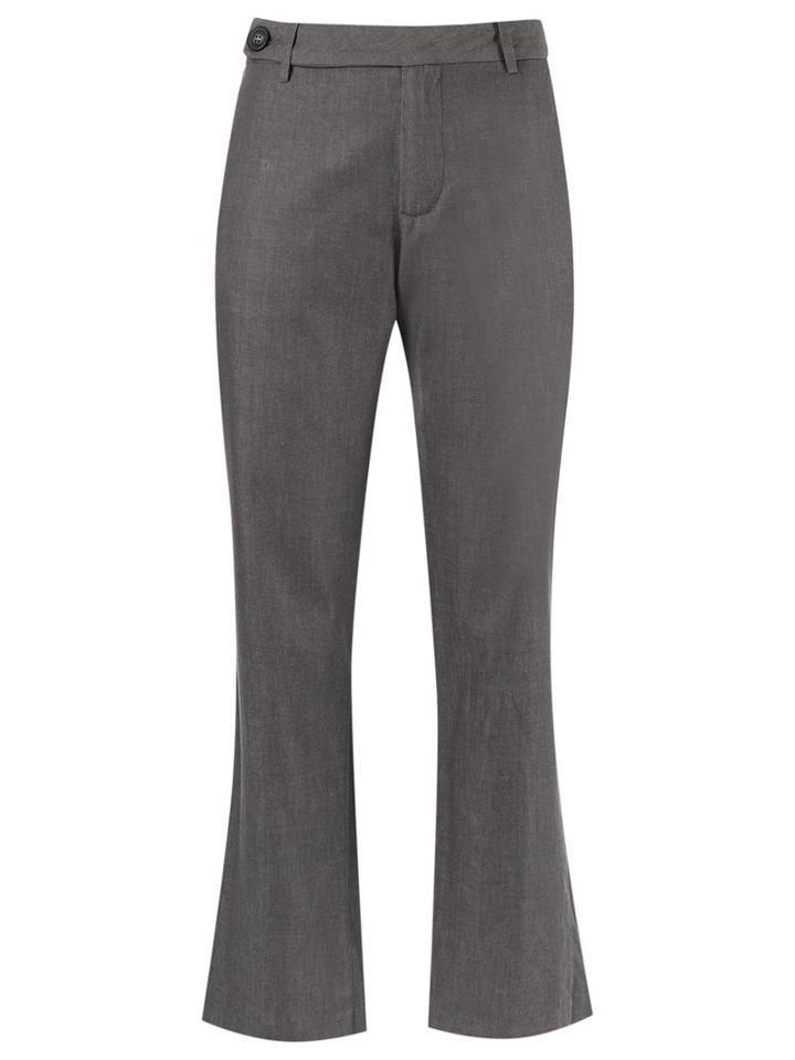 Uma Raquel Davidowicz Cropped Trousers, Women's, Size: 40, Grey, Cotton