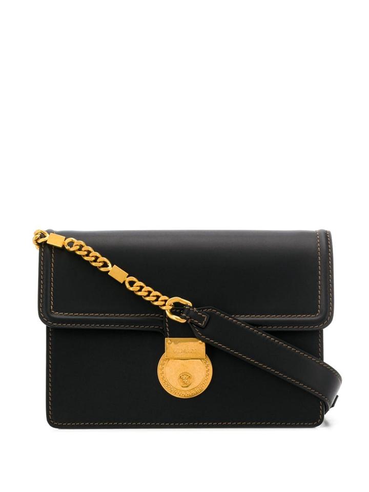 Versace Logo Shoulder Bag - Black