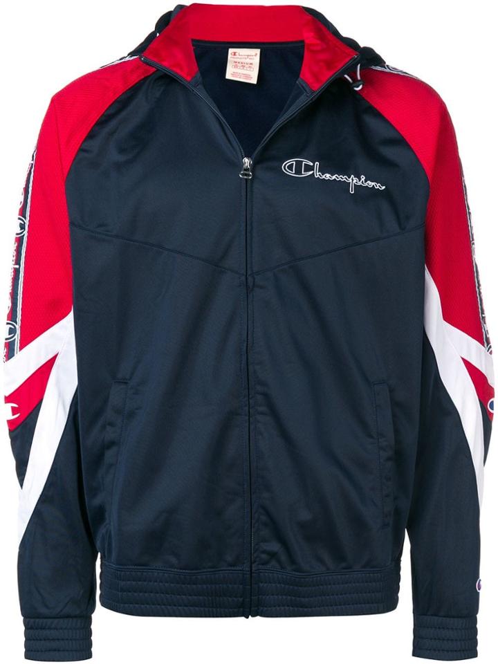 Champion Hooded Zip-up Jacket - Blue
