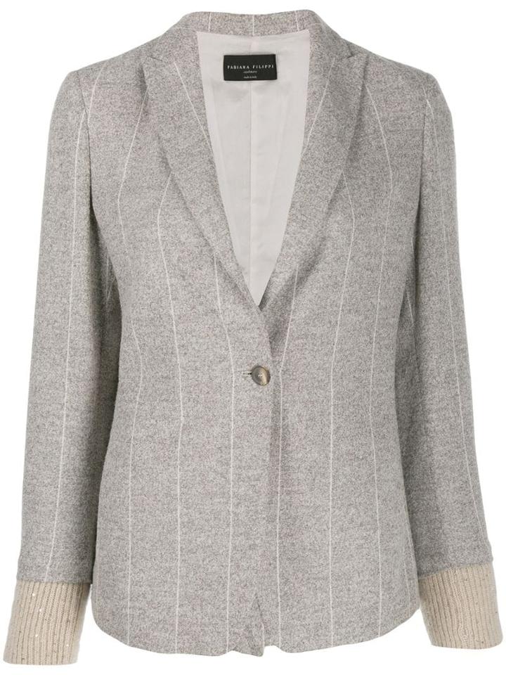 Fabiana Filippi Striped Blazer - Grey