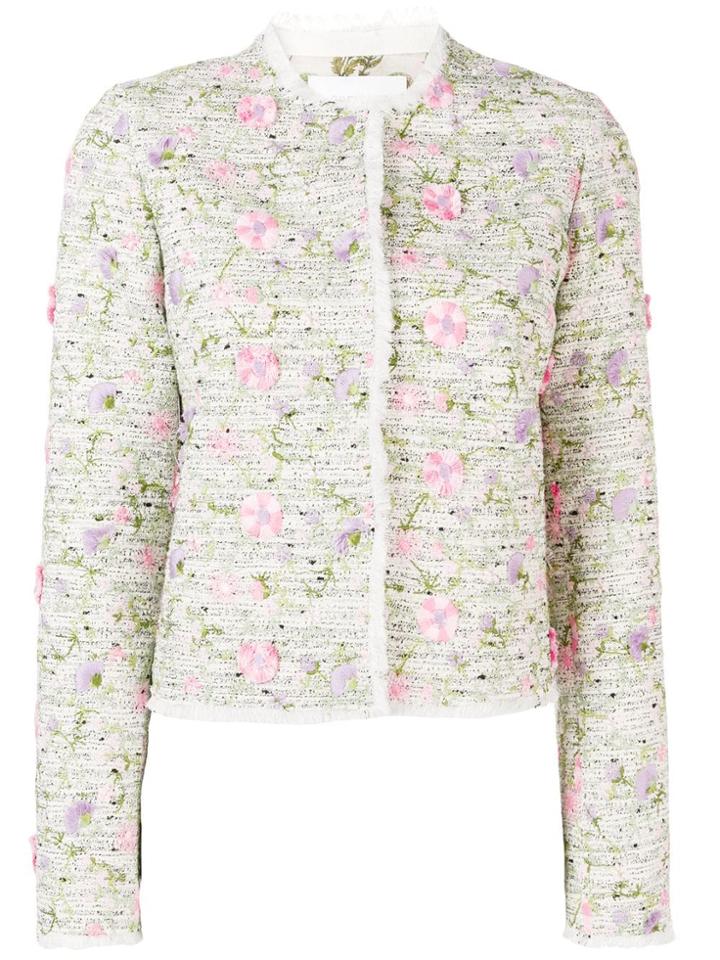 Giambattista Valli Cropped Floral Jacket - Neutrals