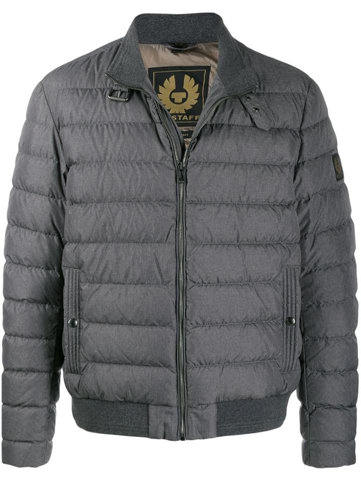 Belstaff Circuit Logo Patch Padded Jacket - Grey