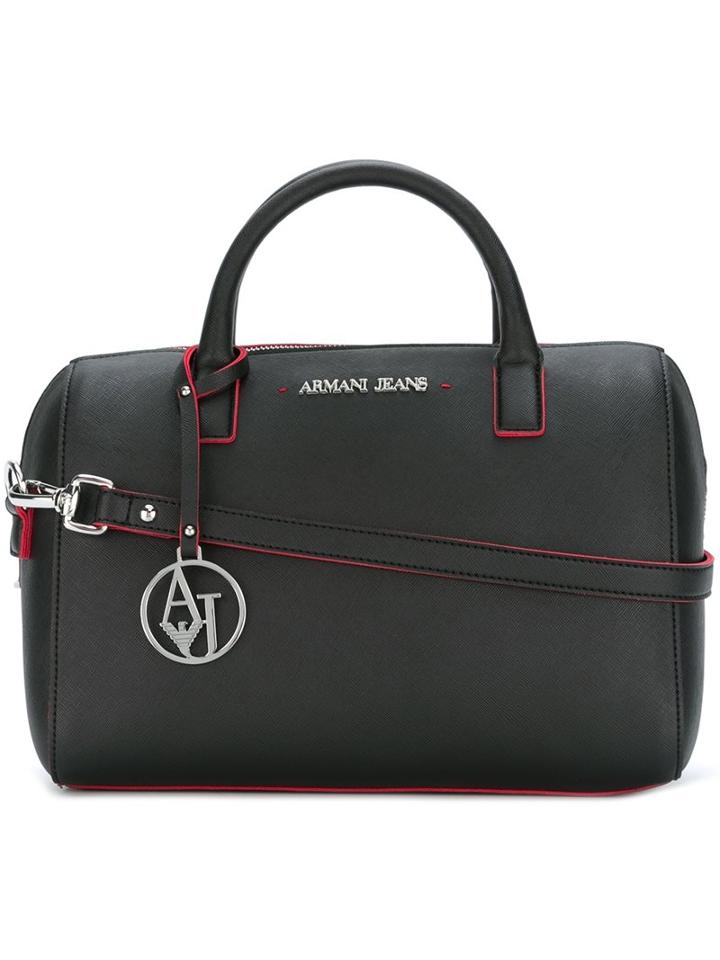 Armani Jeans Contrast Stitching Tote Bag