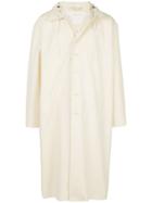 Camiel Fortgens Single-breasted Hooded Coat - White