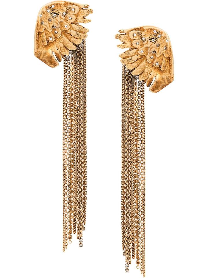 Ermanno Scervino Long Chain Earrings - Gold