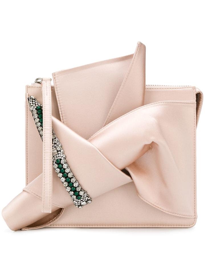 No21 Iconic Bow Clutch - Nude & Neutrals