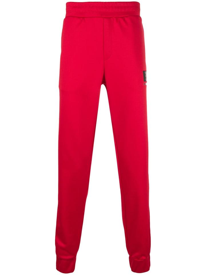 Plein Sport Logo Patch Track Pants - Red