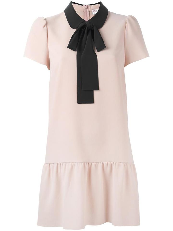 Red Valentino Pussy Bow Dress, Women's, Size: 42, Nude/neutrals, Acetate/polyester/silk