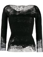 Ermanno Scervino Floral Lace Top - Black