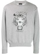Just Cavalli Tiger Skull Sweatshirt - Grey