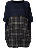 Daniela Gregis Checked Boxy T-shirt - Blue