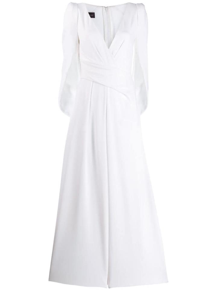 Talbot Runhof Cut-out Detail Jumpsuit - White