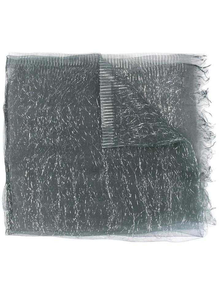 Faliero Sarti - Dionisio Scarf - Unisex - Silk/polyamide - One Size, Grey, Silk/polyamide